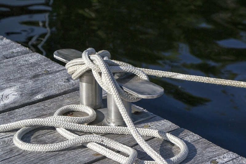 Sicher festgemacht im Hafen